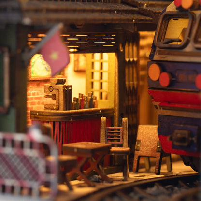 Book Nook Ha Noi Train Coffee Street DIY kit - Viet Nam DIY kit - BN014