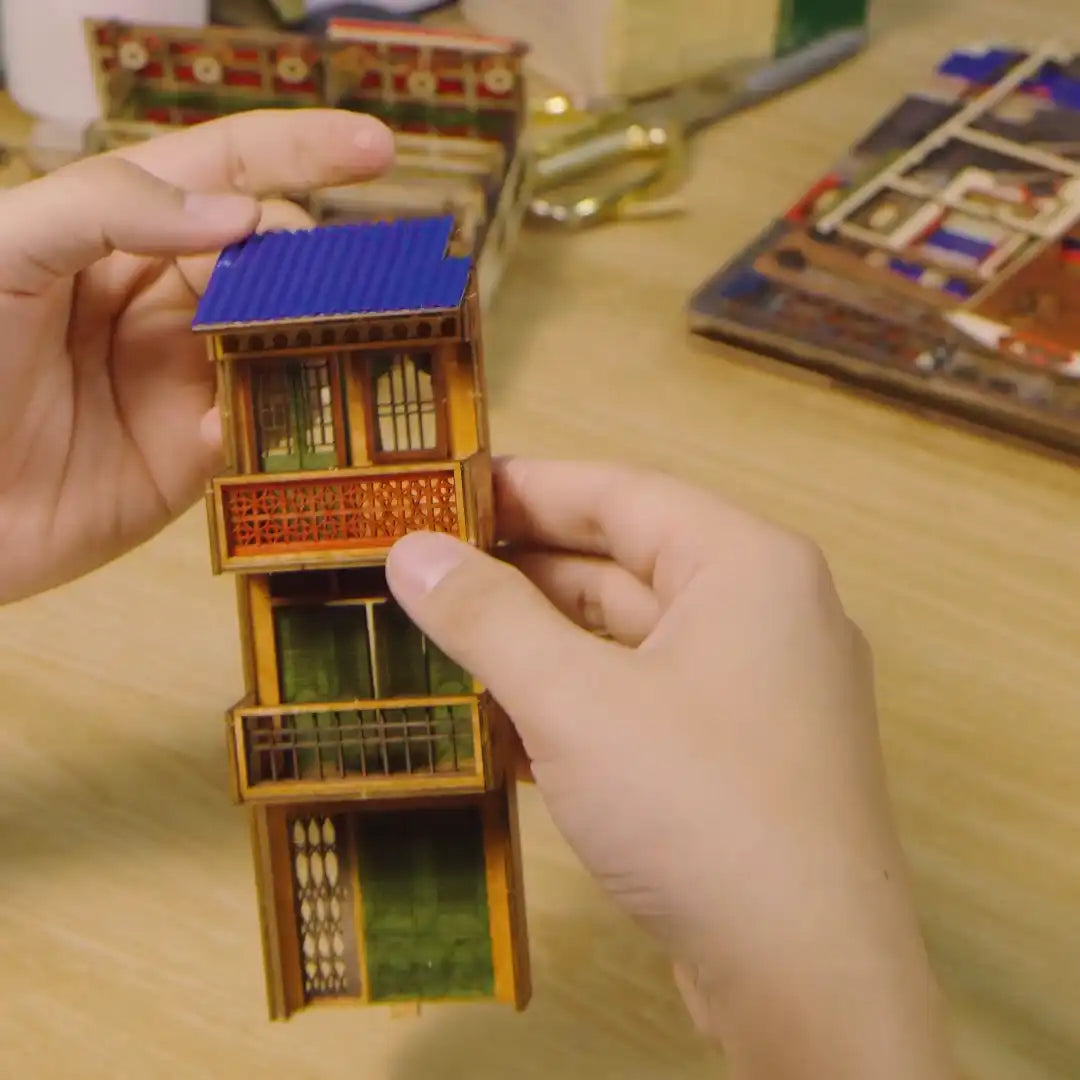 Book Nook Ha Noi Train Coffee Street DIY kit - Viet Nam DIY kit - BN014