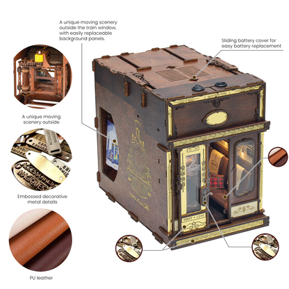 Book Nook 1940s Train Cabin DIY kit - BN003
